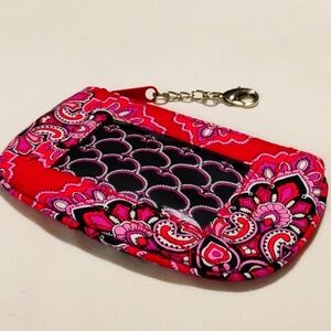 NWOT Vera Bradley Frankly Scarlet Clip Zip ID case